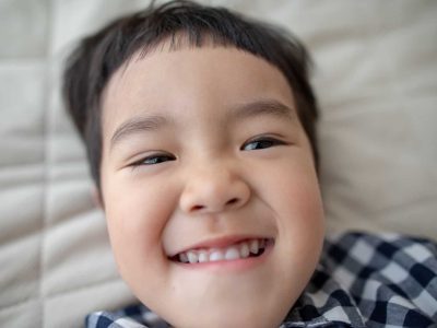 Young boy smiling